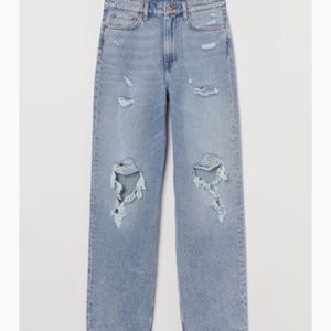 H&M loose straight high jeans